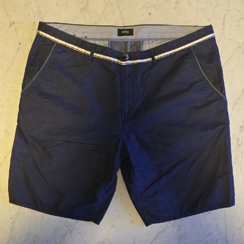 Hugo Boss Striped Blue and White Men's Shorts